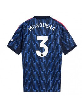 Arsenal Cristhian Mosquera #3 Replika Borta Kläder 2025-26 Kortärmad